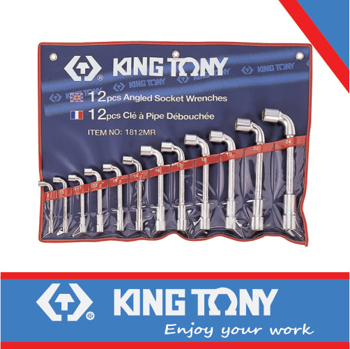King Tony 8mm - 24mm Angled Spanner Set 12 Piece