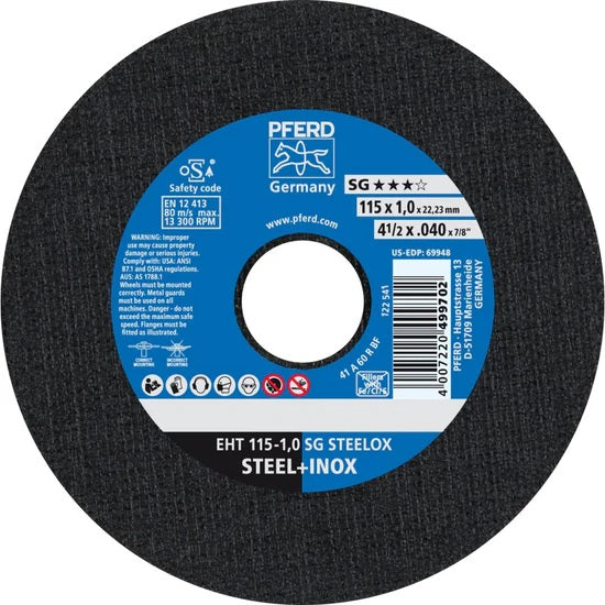 Pferd Steel Cutting Disc 115mm 5 Pack