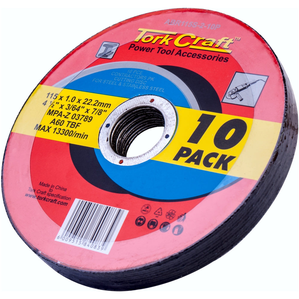 TorkCraft Steel Cutting Disc 115mm 10 Pack