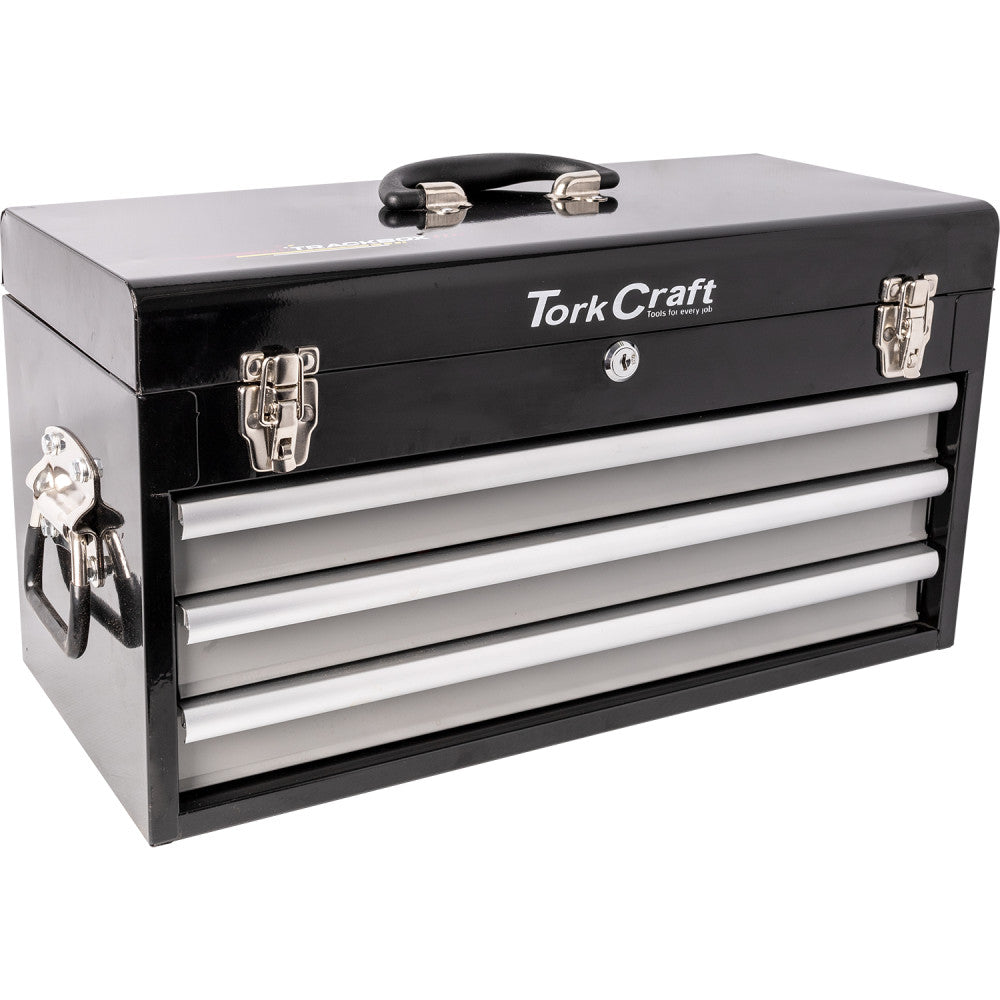 Tork Craft Tool Box 154 Piece 3 Drawer Track Box