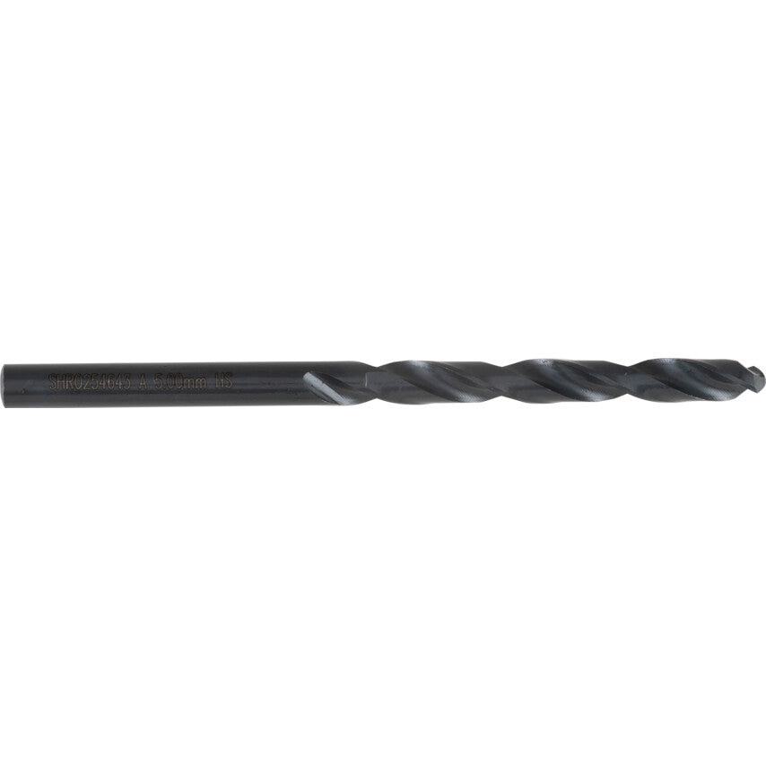 Jobber Drill, 5mm, Normal Helix, High Speed Steel, Black Oxide