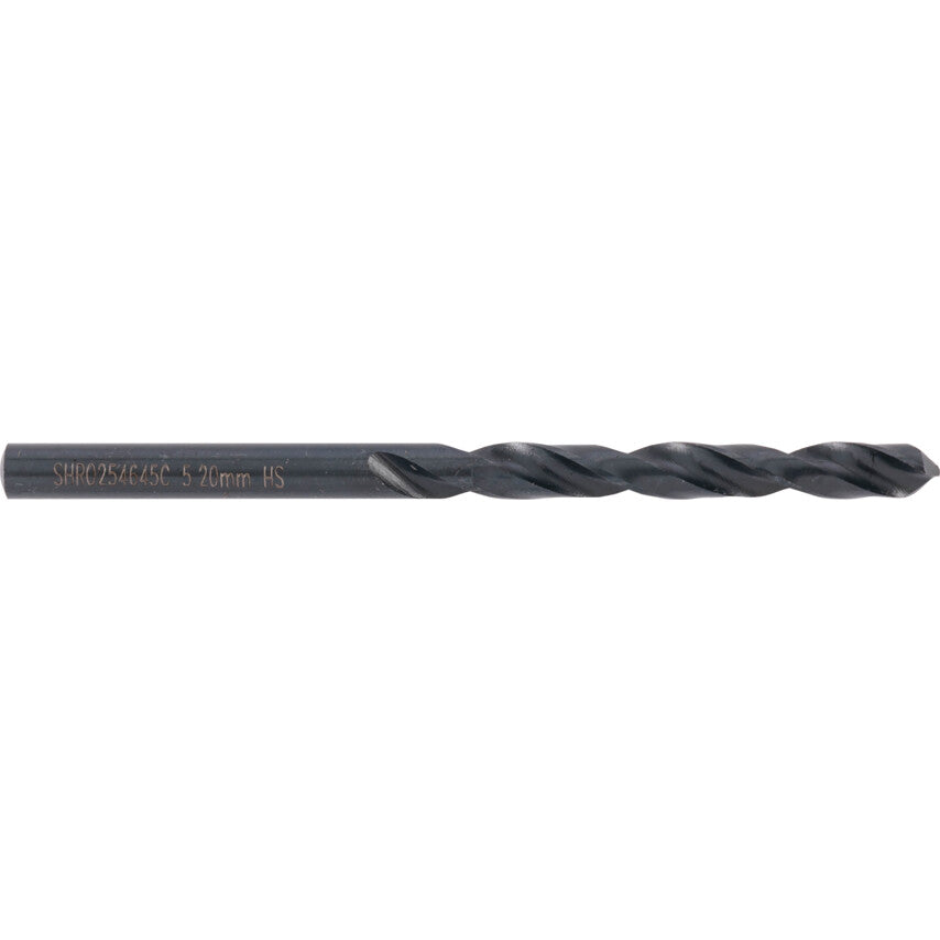Jobber Drill, 5.2mm, Normal Helix, High Speed Steel, Black Oxide