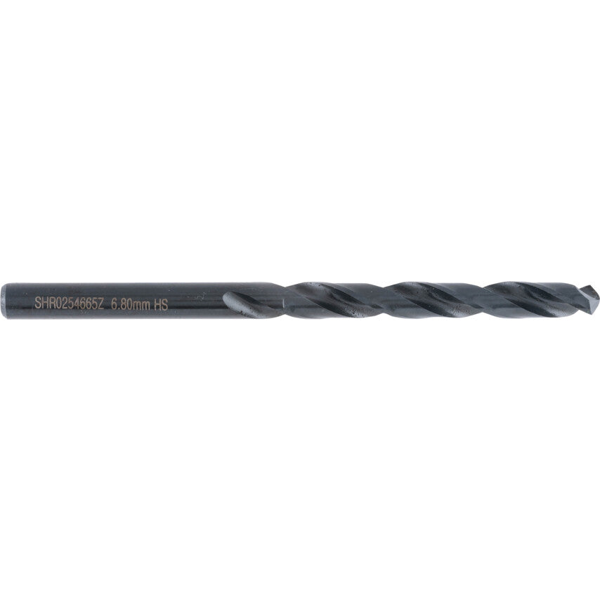 Jobber Drill, 6.8mm, Normal Helix, High Speed Steel, Black Oxide