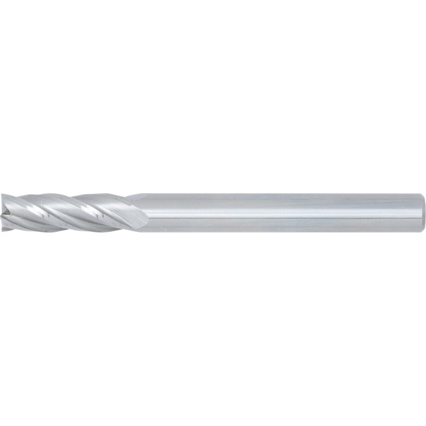 End Mill, Regular, Plain Round Shank, 6mm, Bright, Carbide, 4fl
