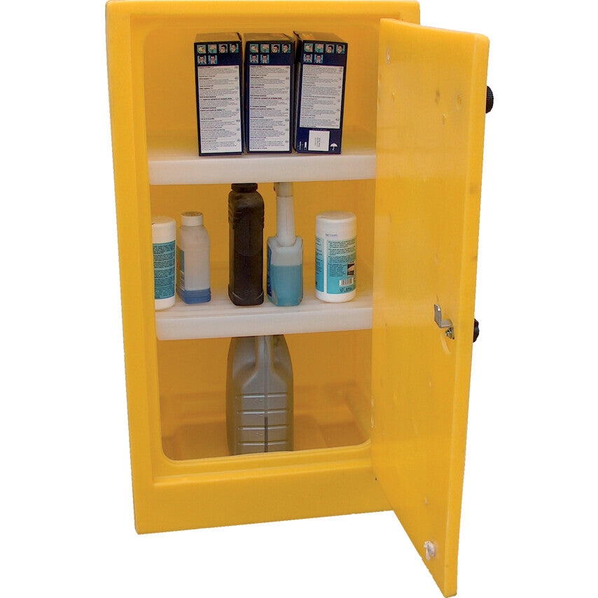Drum Storage Cabinet, 30L Capacity, Polyethylene, 420mm Overall Depth, 550mm Overall Width, 990mm Overall Height