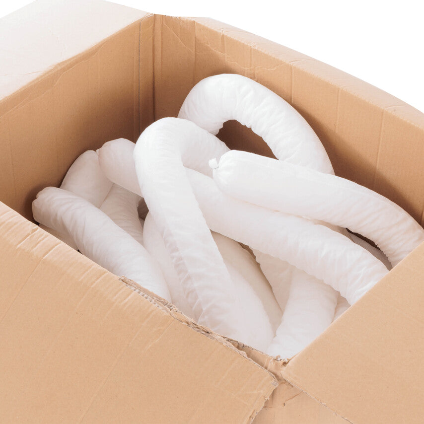 Oil Absorbent Sock, 100L Absorbent Capacity Per Pack, 1200mm, Pack of 20