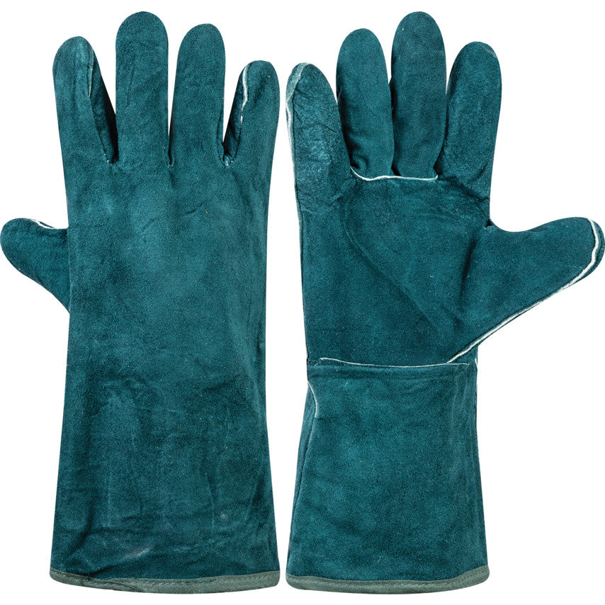 Uncoated Handling Gloves, Fleece Liner, Green, Size 11