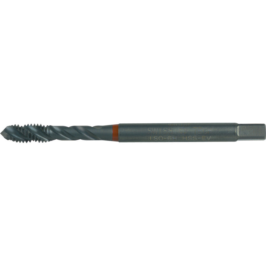 Machine Tap, M5 x 0.8mm, Metric Coarse, Spiral Flute, Vanadium High Speed Steel, Steam Tempered, Red