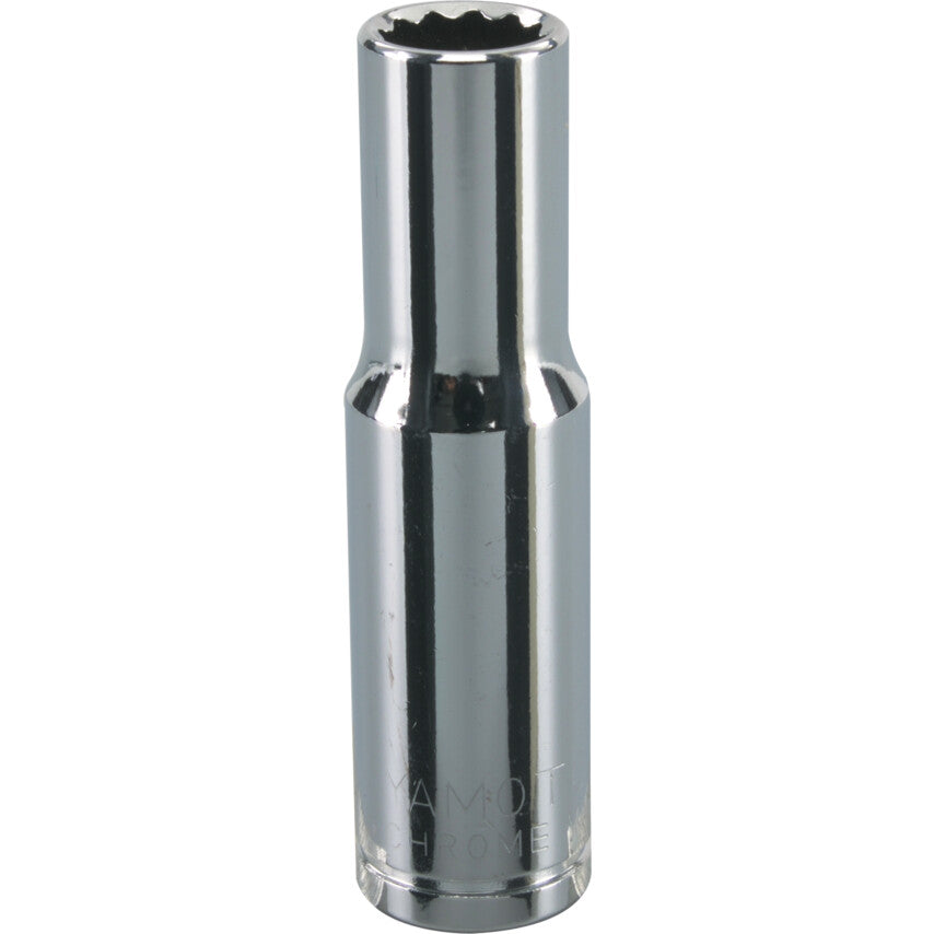 1/4in. Drive, Deep Bi-Hexagon Socket, 8mm, Metric, Polished Finish