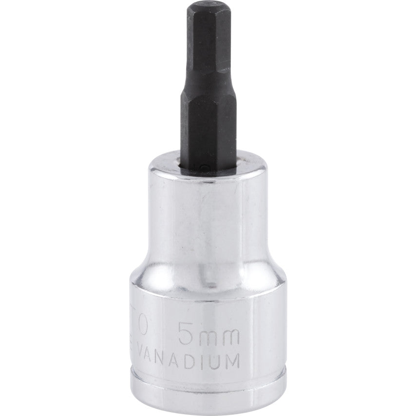 3/8in. Drive, Standard Hexagon Bit Socket, 5mm, Metric, Polished Finish