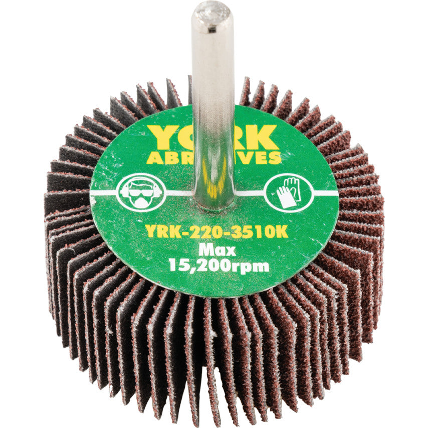 Flap Wheel, 50 x 20mm, P60, Aluminium Oxide, 6mm Shank