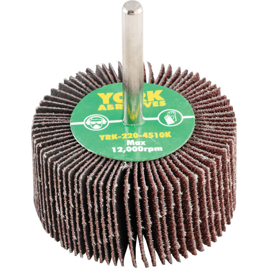 Flap Wheel, 60 x 30mm, P60, Aluminium Oxide, 6mm Shank