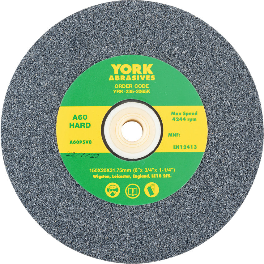 Grinding Wheel, 150 x 20 x 31.75mm, A60, Aluminium Oxide