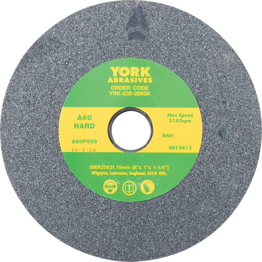 Grinding Wheel, 200 x 25 x 31.75mm, A60, Aluminium Oxide