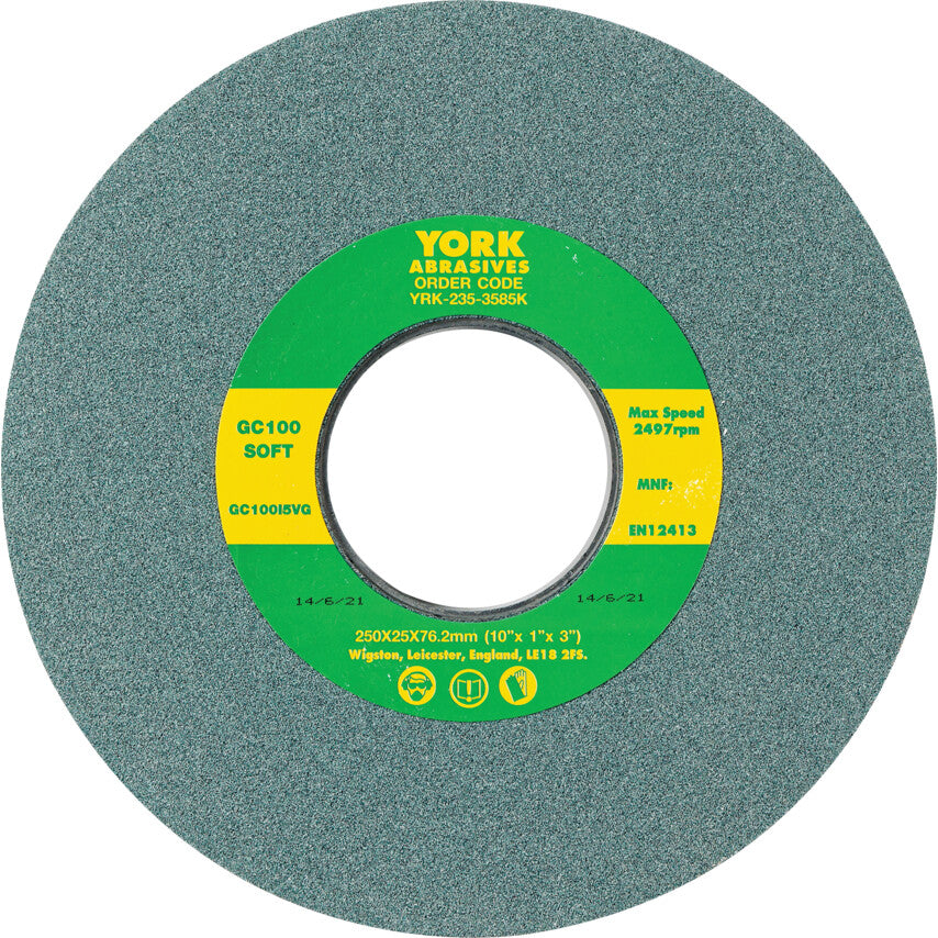 Grinding Wheel, 256 x 25 x 76.2mm, C100, Silicon Carbide