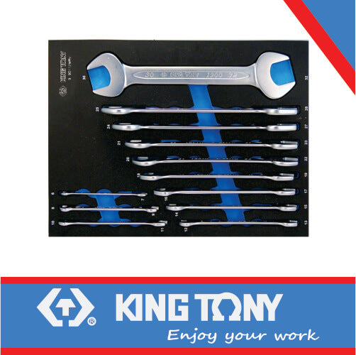 King Tony 6mm - 32mm Flat/Flat Spanner Set 12 Piece
