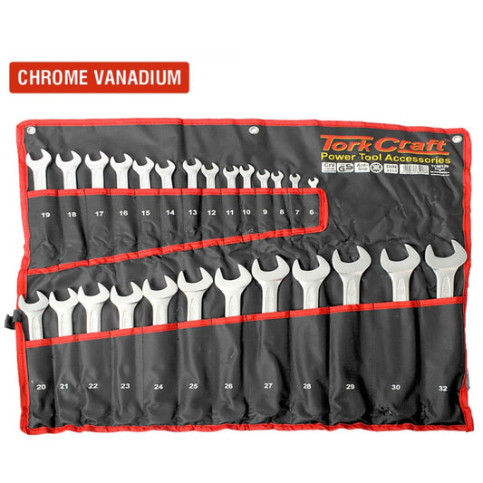 Tork Craft 6mm - 32mm Combination Spanner Set 26 Piece