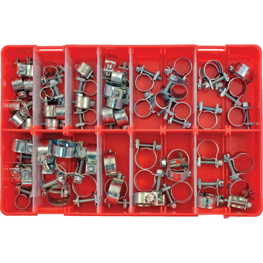 ASSORTED ZINC PLATED MINI CLIPS (NUT & BOLT) 65PC