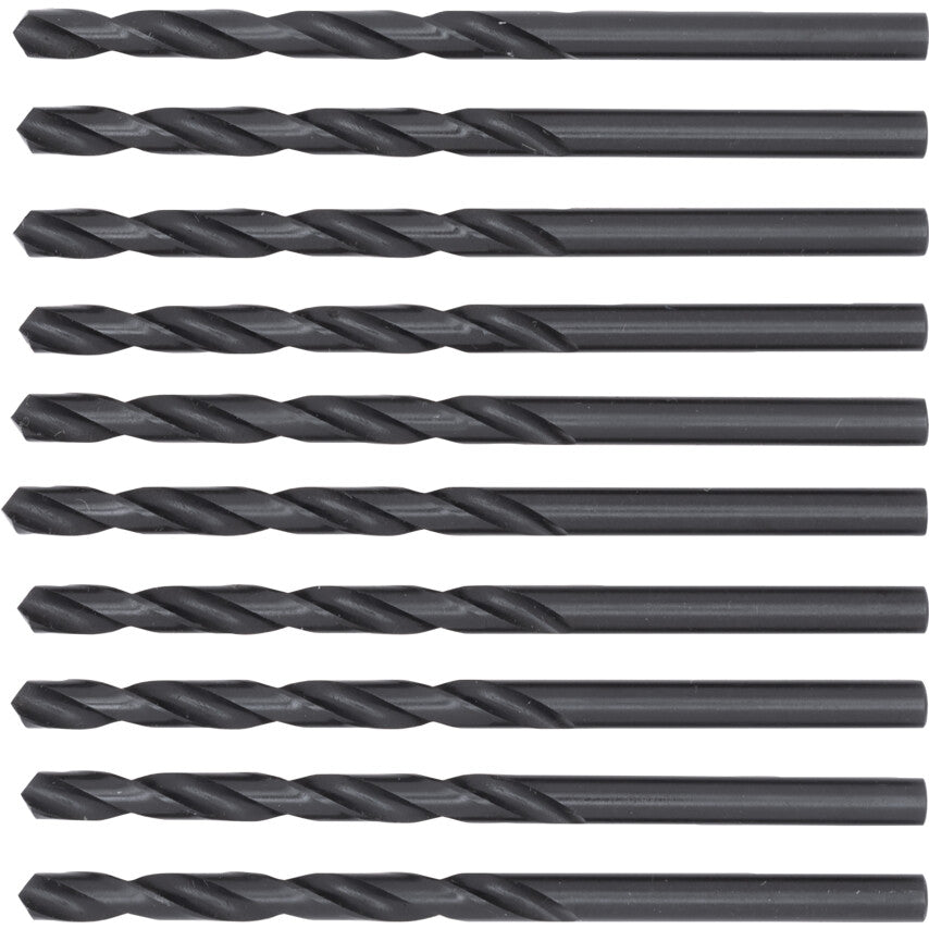 Jobber Drill,  3/16in., Normal Helix, High Speed Steel, Black Oxide