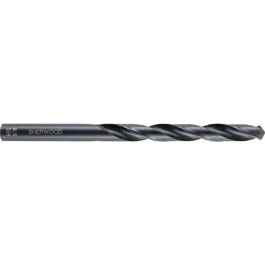 Jobber Drill,  5/16in., Normal Helix, High Speed Steel, Black Oxide
