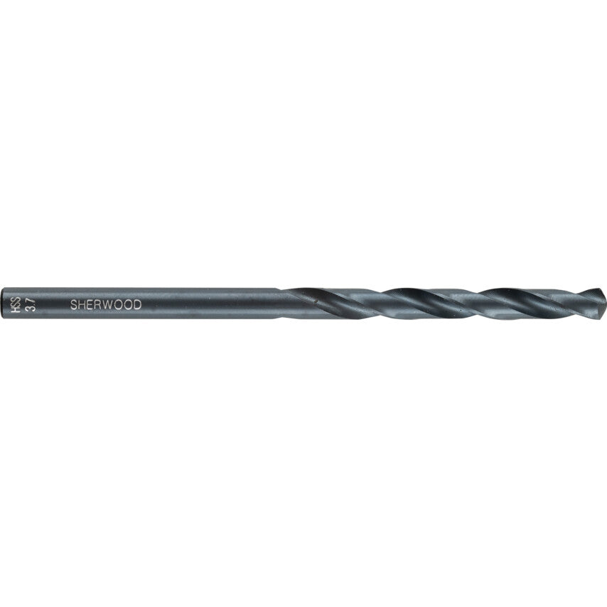 Jobber Drill, 3.7mm, Normal Helix, High Speed Steel, Black Oxide