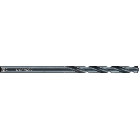 Jobber Drill, 3.7mm, Normal Helix, High Speed Steel, Black Oxide