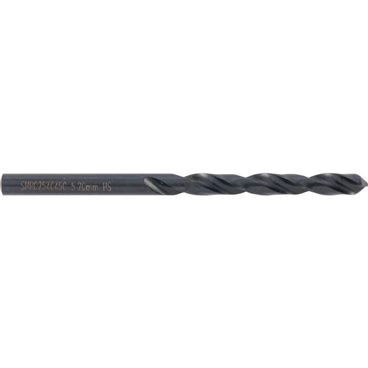 Jobber Drill, 5.2mm, Normal Helix, High Speed Steel, Black Oxide