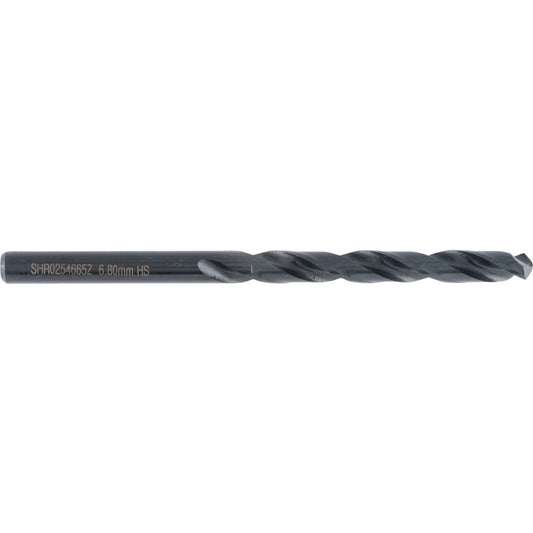 Jobber Drill, 6.8mm, Normal Helix, High Speed Steel, Black Oxide