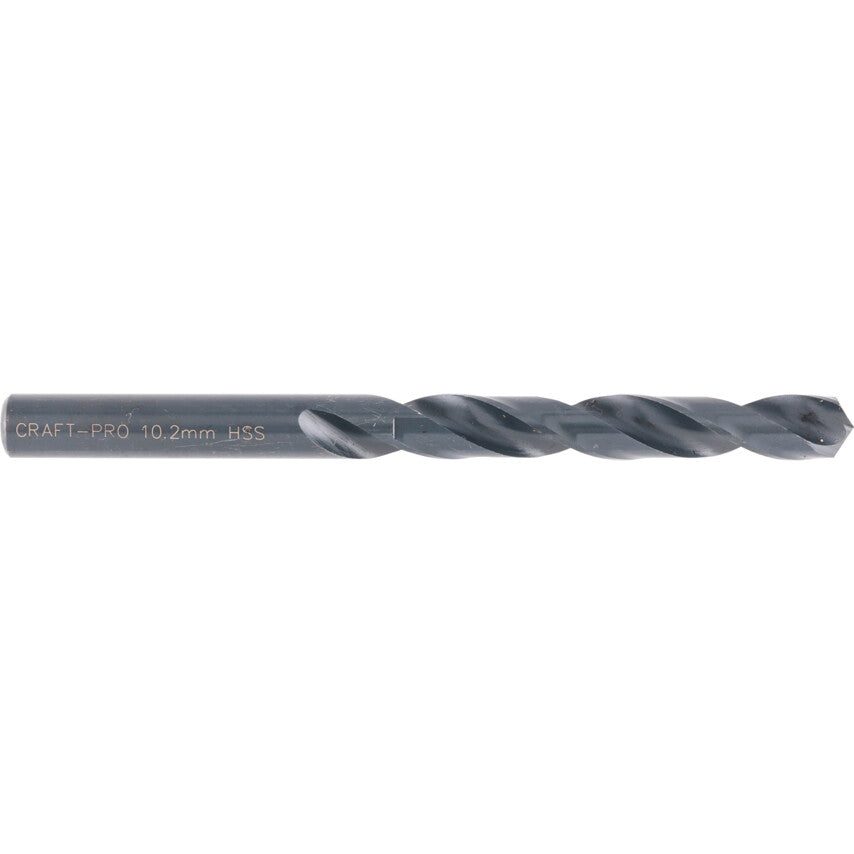 Jobber Drill, 10.2mm, Normal Helix, High Speed Steel, Black Oxide