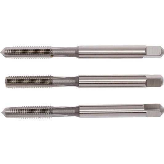 Hand Tap Set , M5 x 0.8mm, Metric Coarse, High Speed Steel, Bright, Set of 3