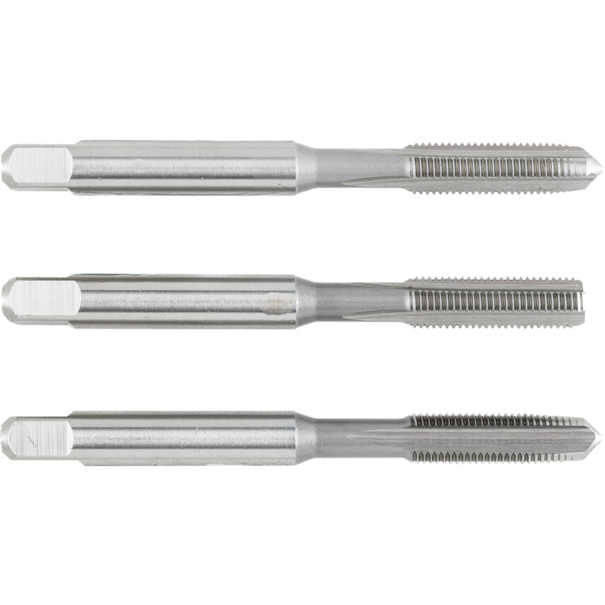 Hand Tap Set , M6 x 0.75mm, Metric Fine, High Speed Steel, Bright, Set of 3