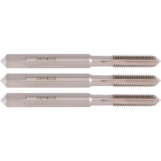 Hand Tap Set , M6 x 1mm, Metric Coarse, High Speed Steel, Bright, Set of 3