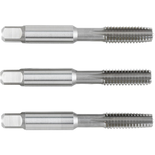 Hand Tap Set , 3/8in.  x 16, UNC, High Speed Steel, Bright, Set of 3