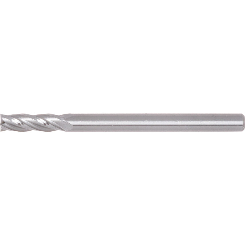 End Mill, Regular, Plain Round Shank, 3mm, Bright, Carbide, 4fl