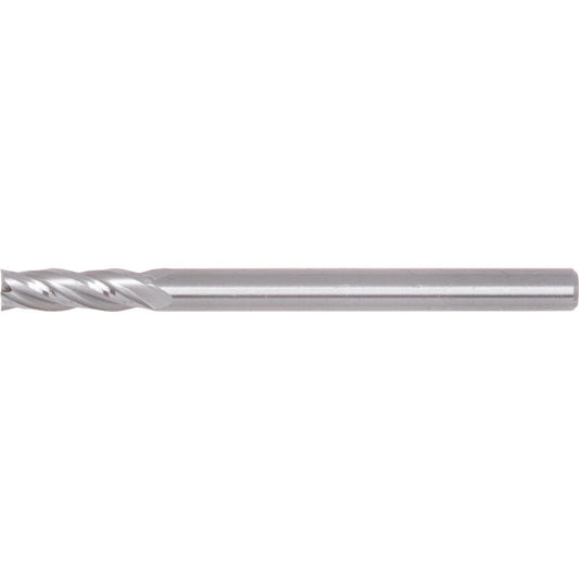 End Mill, Regular, Plain Round Shank, 3mm, Bright, Carbide, 4fl