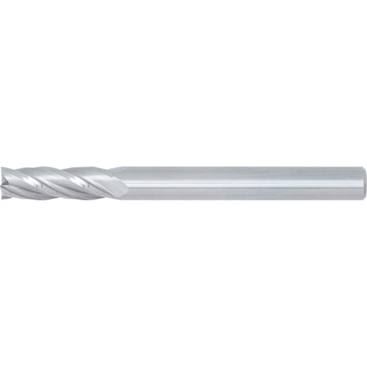 End Mill, Regular, Plain Round Shank, 6mm, Bright, Carbide, 4fl