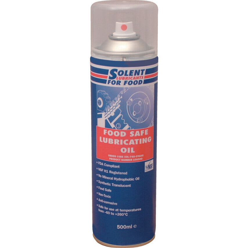 Lubricating Oil, Food Safe, 500ml, Aerosol, Viscosity Grade 500