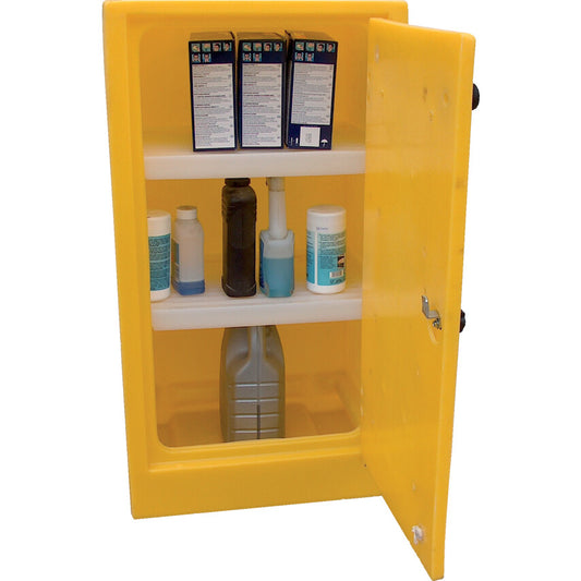 Drum Storage Cabinet, 30L Capacity, Polyethylene, 420mm Overall Depth, 550mm Overall Width, 990mm Overall Height