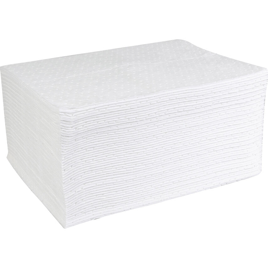 Oil Absorbent Pads, 80L Per Pack Absorbent Capacity, 50 x 40cm, Pack of 100