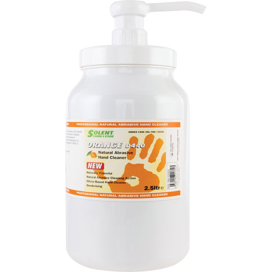 Solent Orange, Antibacterial Gel Hand Cleaner, 2.5L Pump Bottle