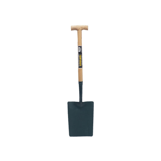 Taper Mouth Shovel, 1000mm Overall Length, T-Grip Handle, Carbon Steel Blade