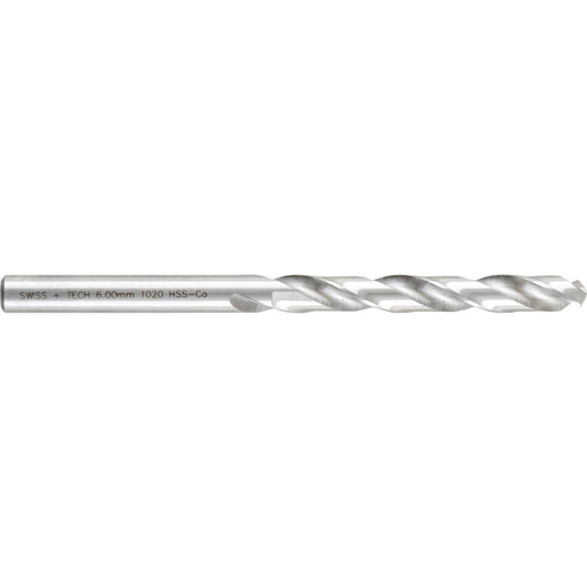 Jobber Drill, 6mm, Normal Helix, Cobalt High Speed Steel, Bright