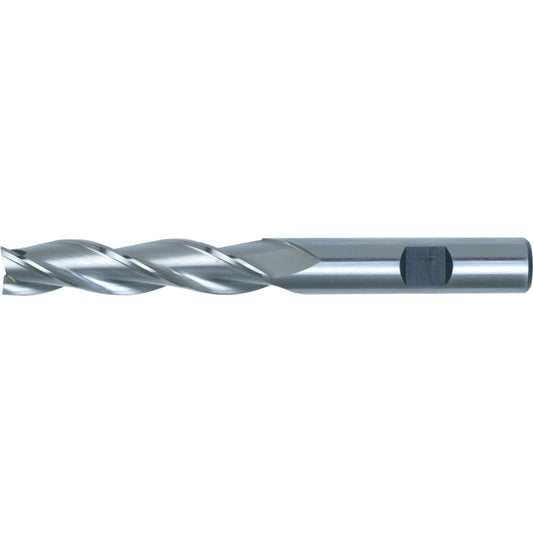 07, Long Series, Slot Drill, 8mm, 3 fl, Weldon Flat, Cobalt High Speed Steel, Uncoated