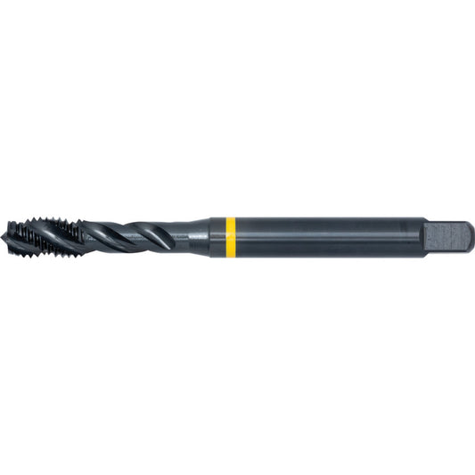 Machine Tap, M8 x 1.25mm, Metric Coarse, Spiral Flute, Vanadium High Speed Steel, Steam Tempered, Yellow
