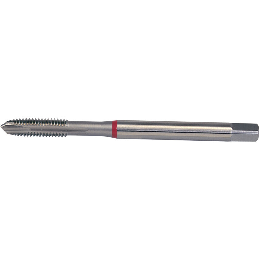 Machine Tap, M16 x 2mm, Metric Coarse, Spiral Point, Cobalt High Speed Steel, Bright, Red