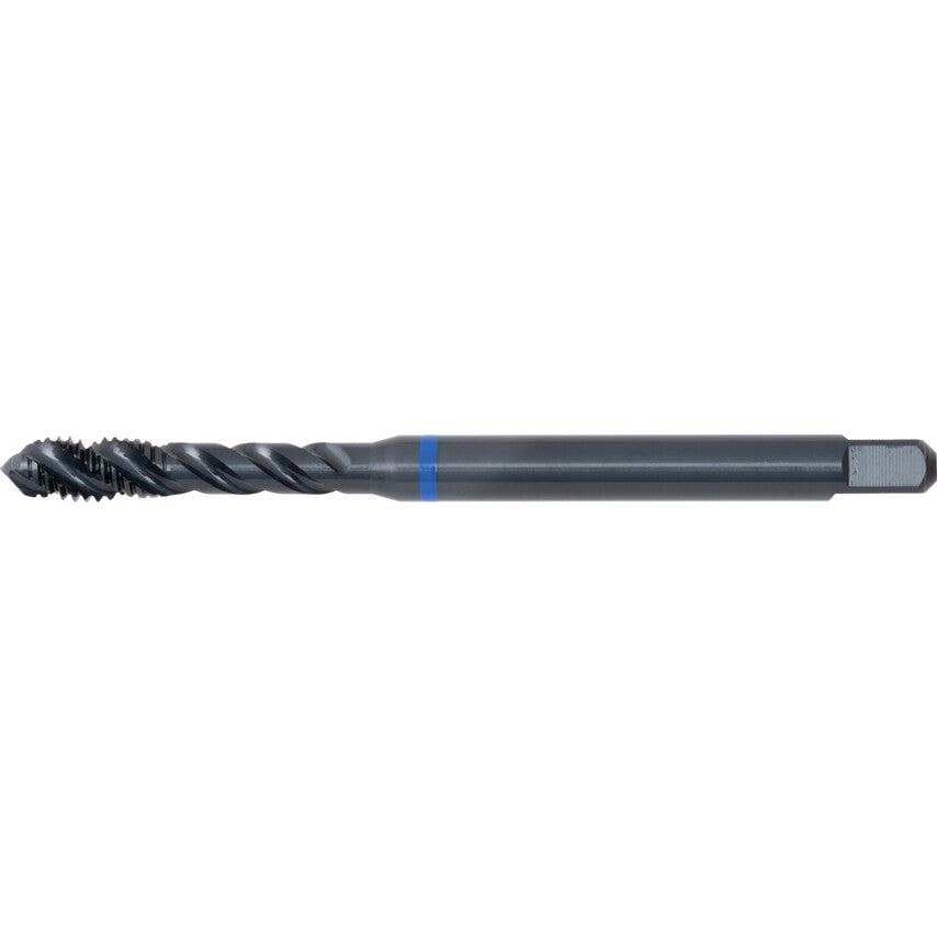 Machine Tap, M3 x 0.5mm, Metric Coarse, Spiral Flute, Vanadium High Speed Steel, Steam Tempered, Blue