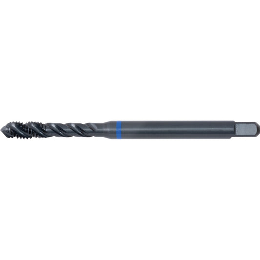 Machine Tap, M3 x 0.5mm, Metric Coarse, Spiral Flute, Vanadium High Speed Steel, Steam Tempered, Blue