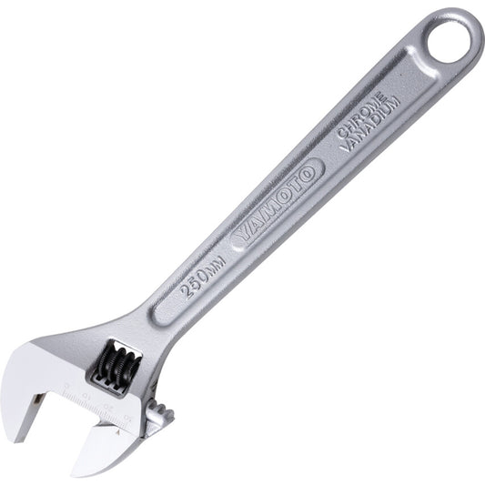 Adjustable Spanner, Chrome Vanadium Steel, 10in./250mm Length, 30mm Jaw Capacity