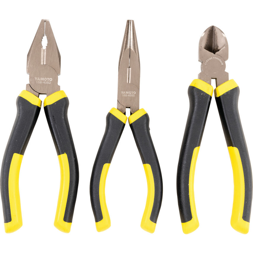 Pliers, Serrated and Smooth, Chrome Vanadium Steel, 160mm, Set
