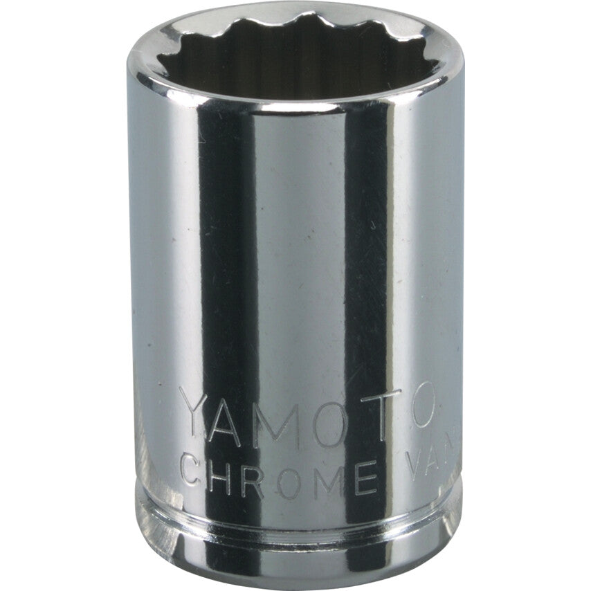 3/8in. Drive, Standard Bi-Hexagon Socket, 12mm, Metric, Polished Finish